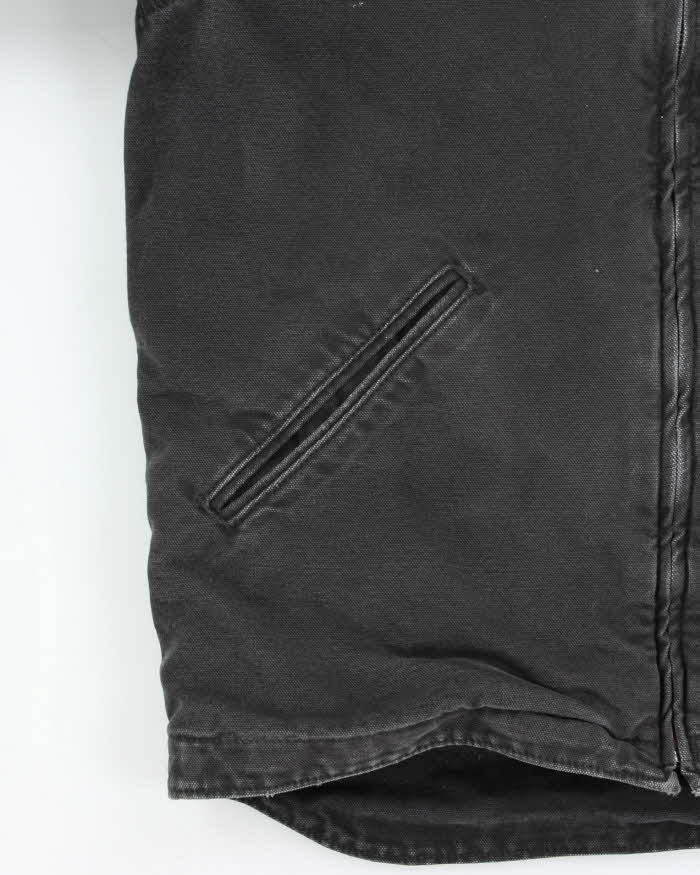 Vintage Carhart Fleece Lined Hooded Workwear Jacket - S