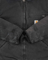 Vintage Carhart Fleece Lined Hooded Workwear Jacket - S