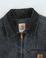 Vintage 2000s Black Faded Carhartt Detroit J97 Jacket - XL