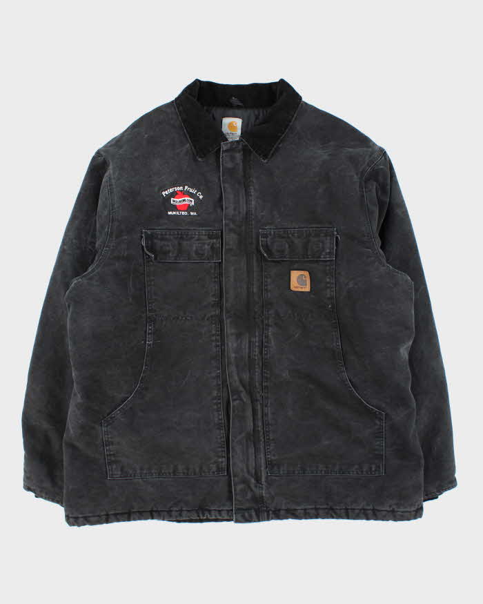 Vintage 00s Black Faded C26 Carhartt Workwear Jacket - XXL