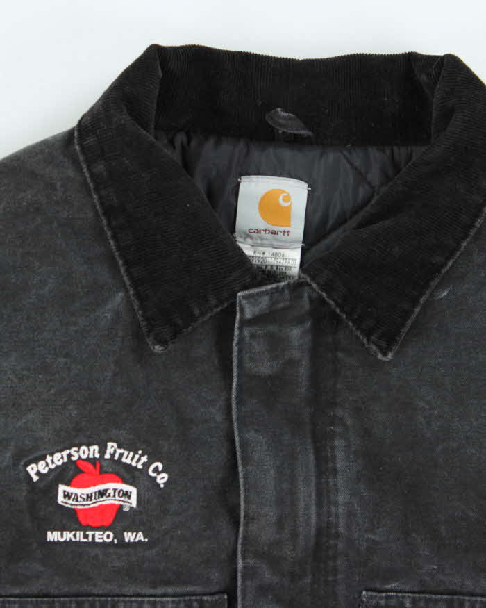 Vintage 00s Black Faded C26 Carhartt Workwear Jacket - XXL