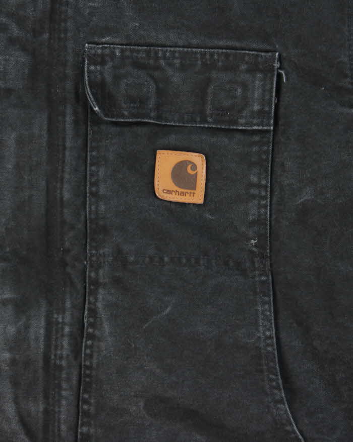 Vintage 00s Black Faded C26 Carhartt Workwear Jacket - XXL