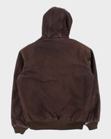 Vintage 2000s Carhartt J130 Brown Hooded Workwear Jacket - S