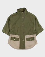 Spring 2014 Armani Exchange Short Sleeve Two Tone Zip Up Windbreaker Jacket - XS