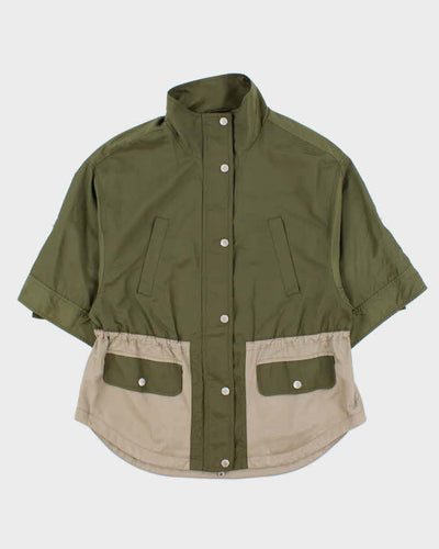 Spring 2014 Armani Exchange Short Sleeve Two Tone Zip Up Windbreaker Jacket - XS