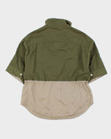 Spring 2014 Armani Exchange Short Sleeve Two Tone Zip Up Windbreaker Jacket - XS