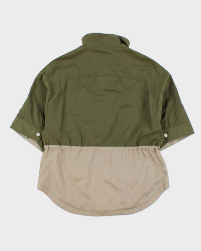 Spring 2014 Armani Exchange Short Sleeve Two Tone Zip Up Windbreaker Jacket - XS