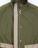 Spring 2014 Armani Exchange Short Sleeve Two Tone Zip Up Windbreaker Jacket - XS