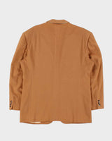 Vintage 1980s Cashmere Oversized Brown Blazer Jacket - L
