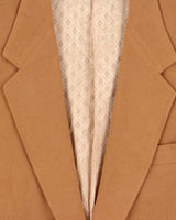 Vintage 1980s Cashmere Oversized Brown Blazer Jacket - L