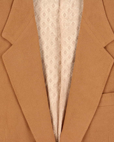 Vintage 1980s Cashmere Oversized Brown Blazer Jacket - L