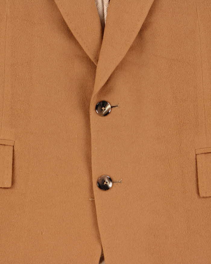 Vintage 1980s Cashmere Oversized Brown Blazer Jacket - L