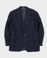 Vintage 1990s Polo Ralph Lauren Wool Check Blazer Jacket - L