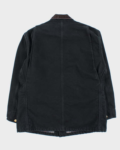 Vintage 00s Carhartt C01 Black Heavyweight Lined Chore Jacket - L