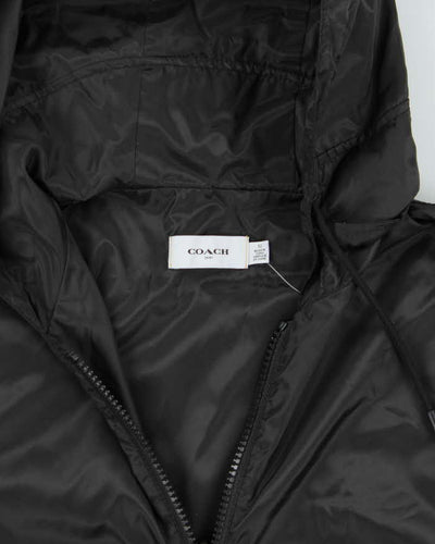 Coach Black Lightweight Hooded Shell Windbreaker - L