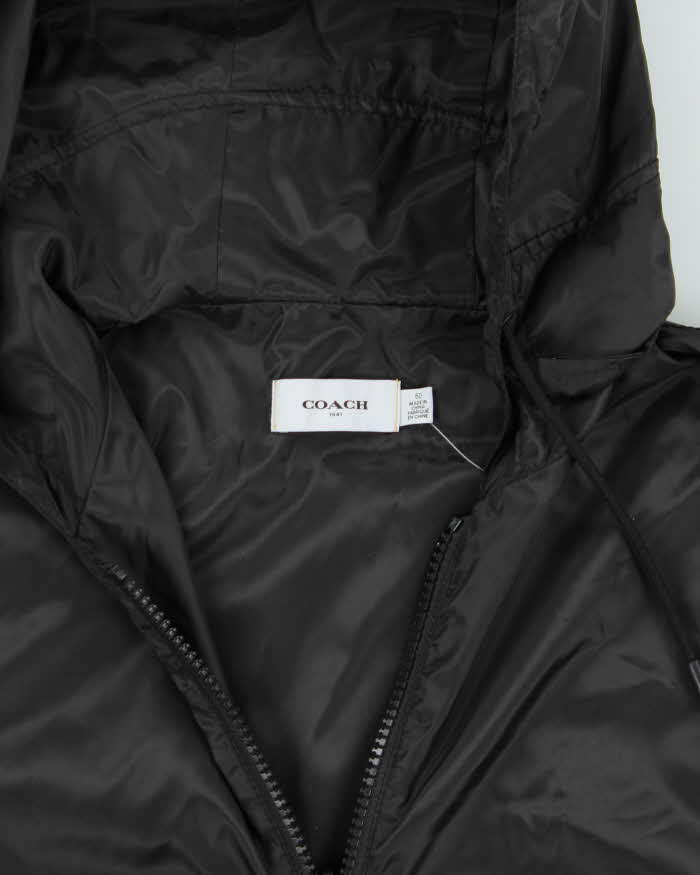 Coach Black Lightweight Hooded Shell Windbreaker - L
