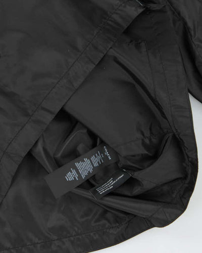 Coach Black Lightweight Hooded Shell Windbreaker - L