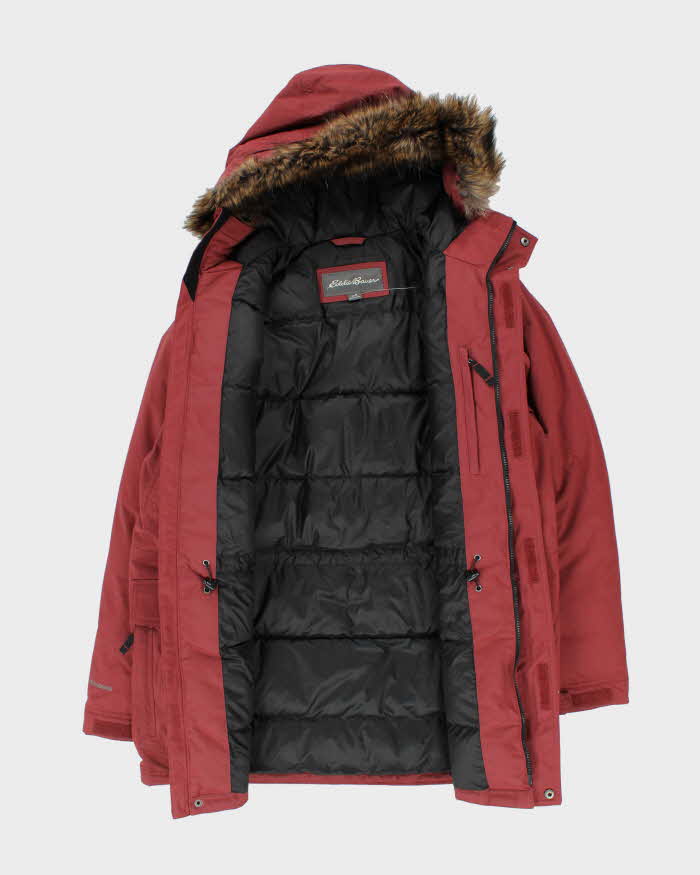 DSWT Eddie Bauer Faux Fur Hooded Puffer Parka Jacket - M