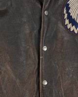 Vintage 90s Avirex Suquamish Leather Varsity Bomber Jacket - XXXL