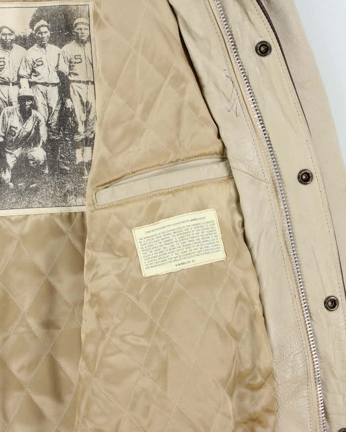 Vintage 90s Avirex Suquamish Leather Varsity Bomber Jacket - XXXL