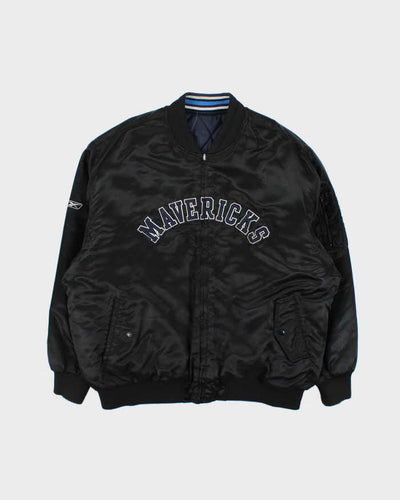 Vintage 00s Reebok Mavericks NBA Reversible Bomber Jacket - XXL