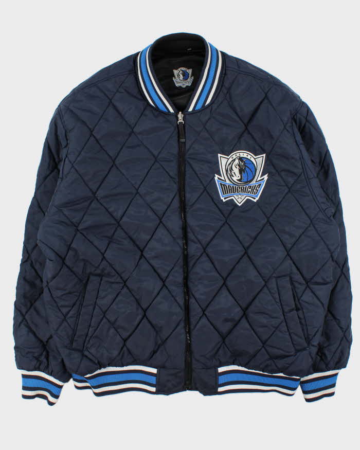 Vintage 00s Reebok Mavericks NBA Reversible Bomber Jacket - XXL