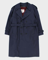 Vintage 1980s London Fog Navy Oversized Insulated Trench Coat - L