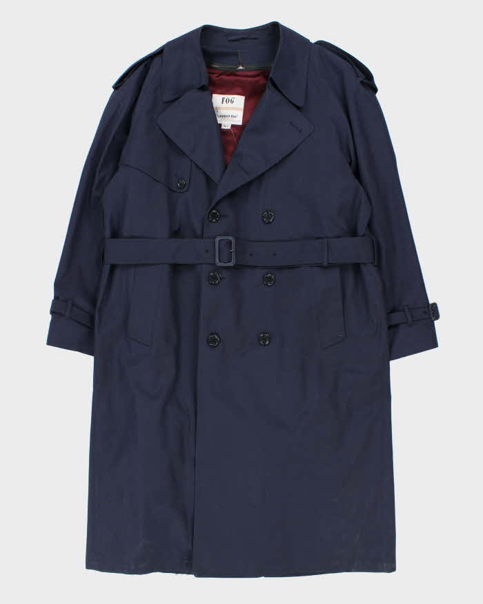 Vintage 1980s London Fog Navy Oversized Insulated Trench Coat - L