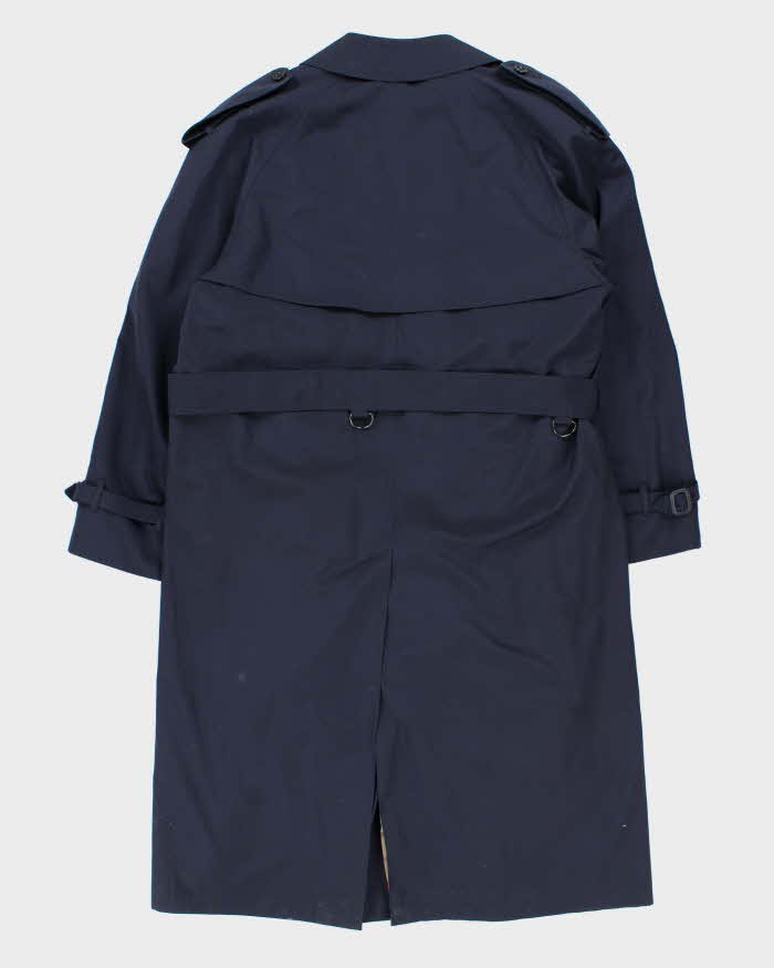 Vintage 1980s London Fog Navy Oversized Insulated Trench Coat - L