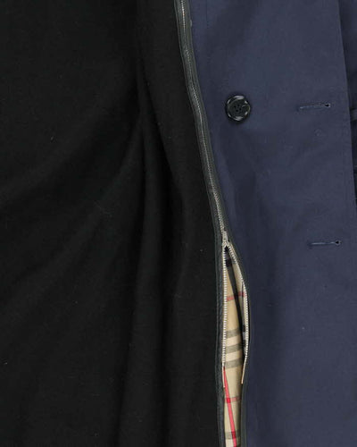 Vintage 1980s London Fog Navy Oversized Insulated Trench Coat - L