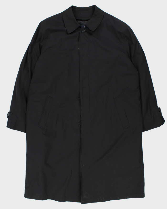 Vintage 00s Black London Fog Insulated Oversized Mac Coat - L