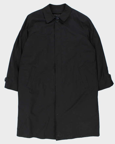 Vintage 00s Black London Fog Insulated Oversized Mac Coat - L