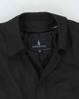 Vintage 00s Black London Fog Insulated Oversized Mac Coat - L