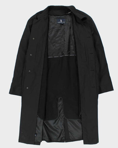 Vintage 00s Black London Fog Insulated Oversized Mac Coat - L