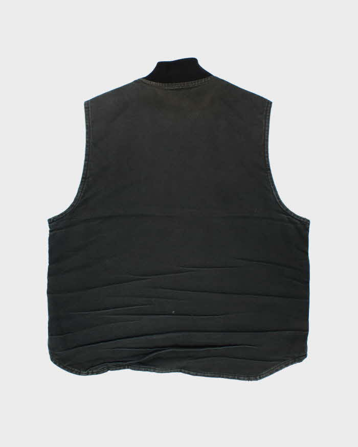 Vintage 1990s Carhartt V01 Distressed Quilted Workwear Gilet Jacket - L