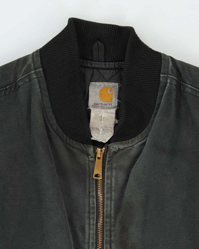 Vintage 1990s Carhartt V01 Distressed Quilted Workwear Gilet Jacket - L