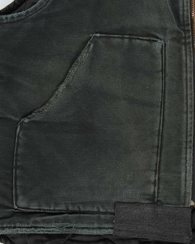 Vintage 1990s Carhartt V01 Distressed Quilted Workwear Gilet Jacket - L