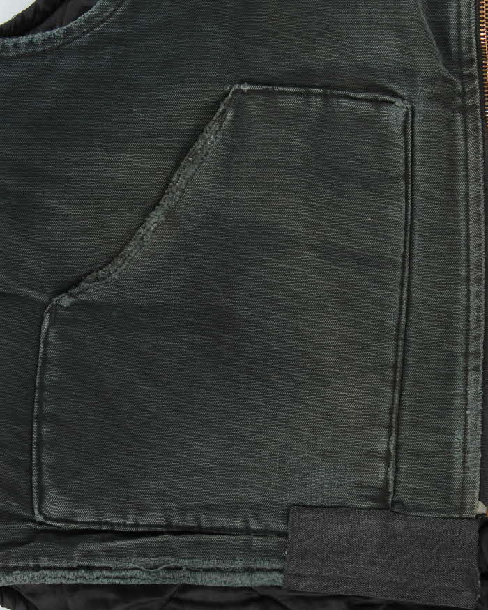 Vintage 1990s Carhartt V01 Distressed Quilted Workwear Gilet Jacket - L