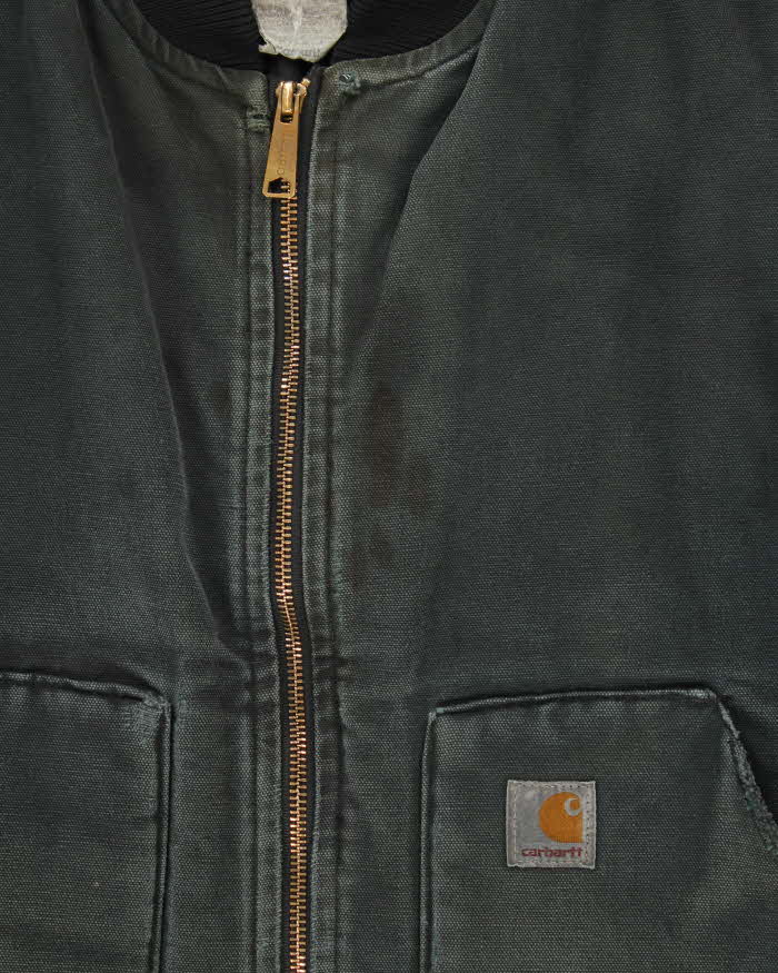 Vintage 1990s Carhartt V01 Distressed Quilted Workwear Gilet Jacket - L