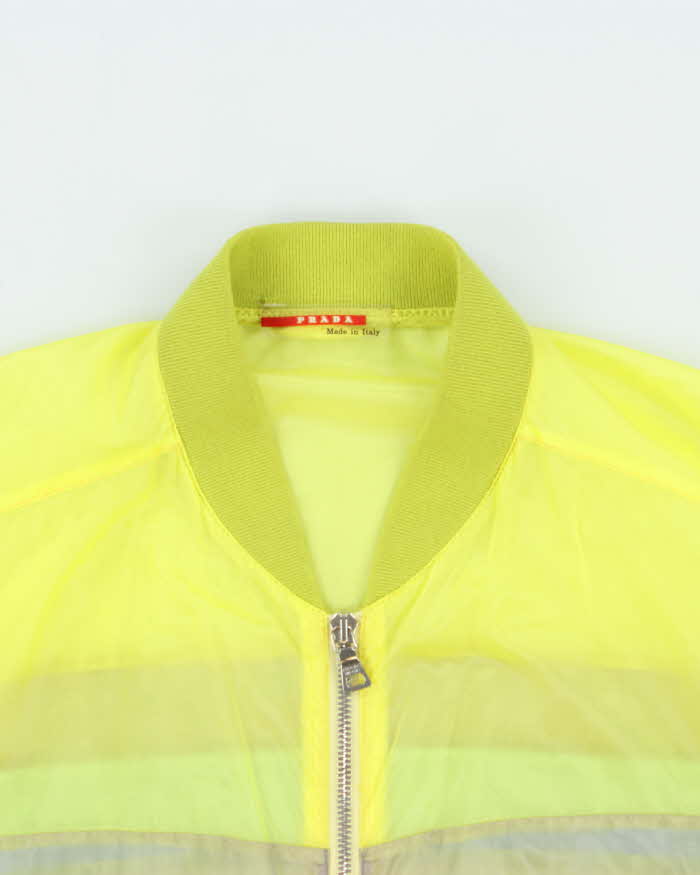 Vintage Y2K 00s Prada Sport Lightweight Transparent Bomber Jacket - XL