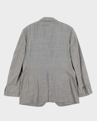 Vintage 00s Dolce & Gabbana Grey Glen Check Wool Blazer - XXL