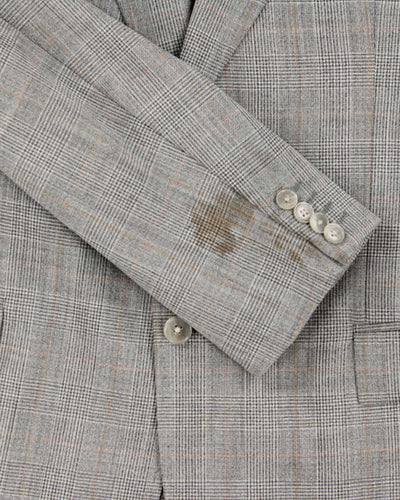 Vintage 00s Dolce & Gabbana Grey Glen Check Wool Blazer - XXL