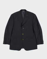 Vintage 90s Givenchy Navy Wool Blazer - L