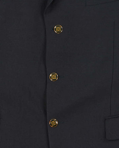 Vintage 90s Givenchy Navy Wool Blazer - L