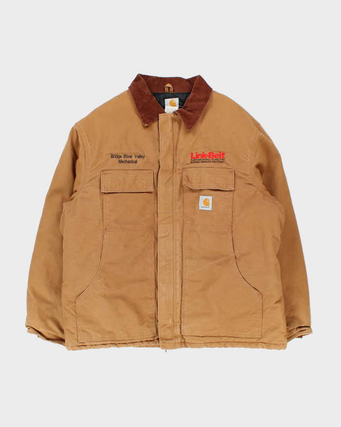 Vintage 00s Carhartt C01 Quilted Oversized Chore Workwear Jacket - M