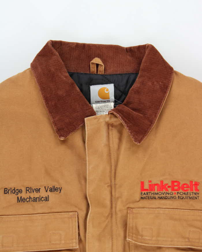 Vintage 00s Carhartt C01 Quilted Oversized Chore Workwear Jacket - M