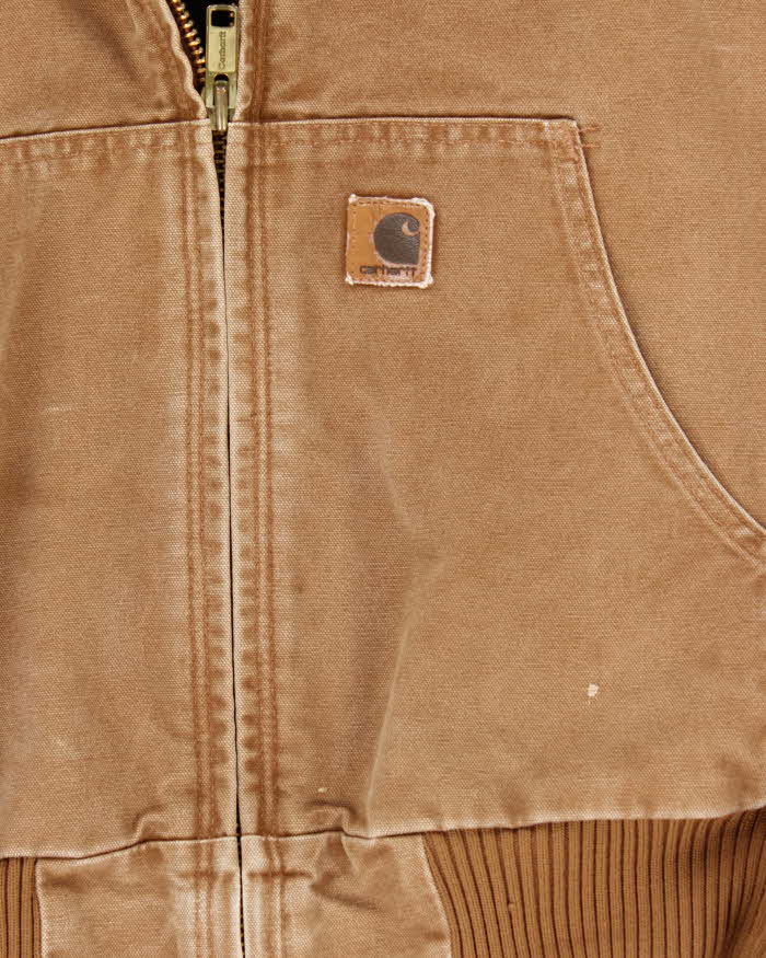 Vintage 00s Carhartt J130 Quilted Oversized Hooded Workwear Jacket - L