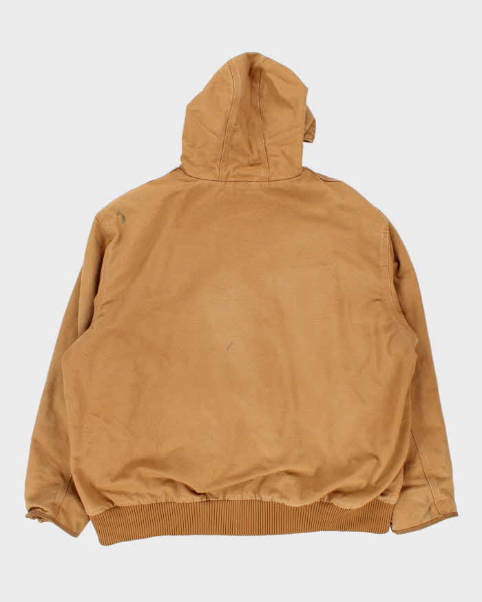 Carhartt 104050 Brown Active Quilted Oversized Hooded Workwear Jacket - XXXL