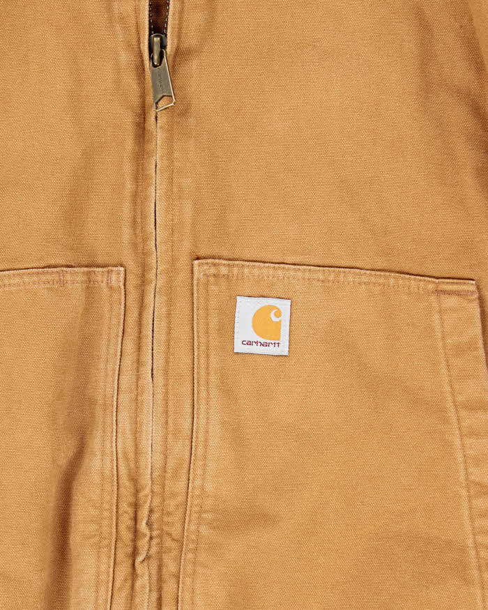 Carhartt 104050 Brown Active Quilted Oversized Hooded Workwear Jacket - XXXL