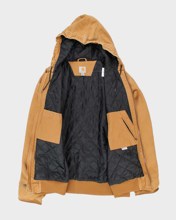 Carhartt 104050 Brown Active Quilted Oversized Hooded Workwear Jacket - XXXL